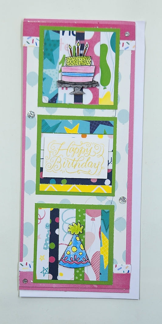 Handmade Slimline Birthday Card